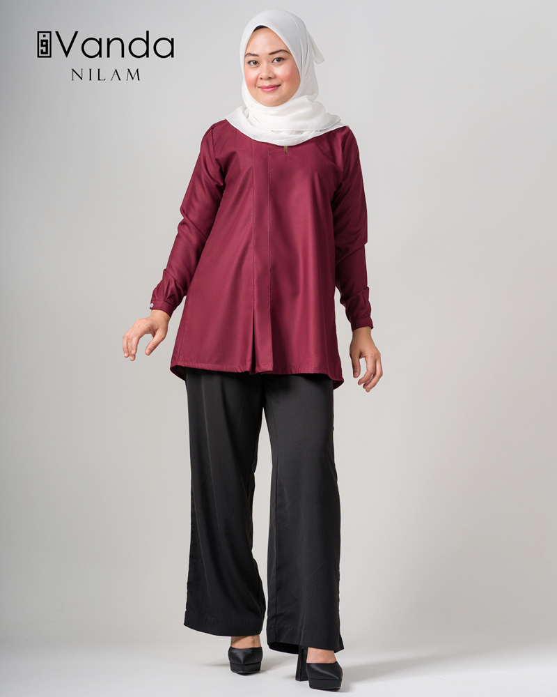 Vanda | Nilam Blouse in Maroon