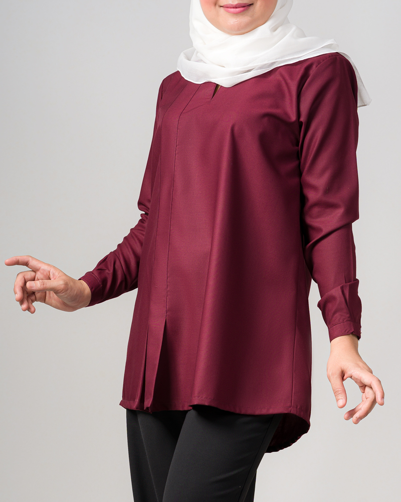 Vanda | Nilam Blouse in Maroon - Image 3