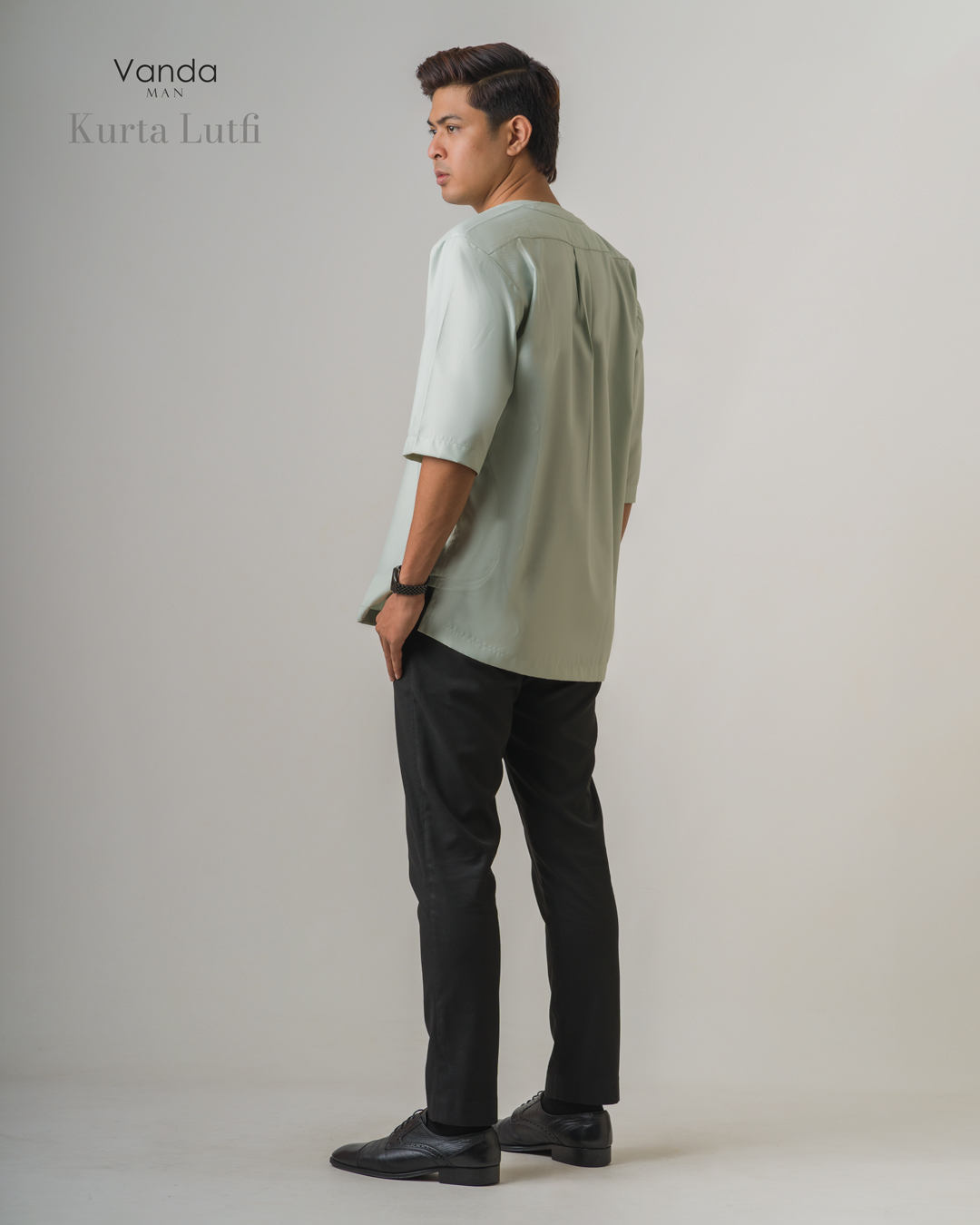Vanda Man | Kurta Lutfi in Silver Grey - Image 3